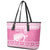 New Zealand Christmas Rugby Personalised Leather Tote Bag Meri Kirihimete All Black Maori Pink Version - Polynesian Pride