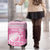 New Zealand Christmas Rugby Personalised Luggage Cover Meri Kirihimete All Black Maori Pink Version - Polynesian Pride