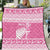 New Zealand Christmas Rugby Personalised Quilt Meri Kirihimete All Black Maori Pink Version - Polynesian Pride