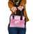 New Zealand Christmas Rugby Personalised Shoulder Handbag Meri Kirihimete All Black Maori Pink Version - Polynesian Pride