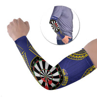 Personalised Niue Darts Arm Sleeves Dart Board Hiapo Pattern - Polynesian Pride