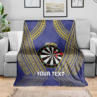Personalised Niue Darts Blanket Dart Board Hiapo Pattern - Polynesian Pride