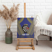 Personalised Niue Darts Canvas Wall Art Dart Board Hiapo Pattern - Polynesian Pride