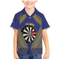 Personalised Niue Darts Family Matching Mermaid Dress and Hawaiian Shirt Dart Board Hiapo Pattern - Polynesian Pride