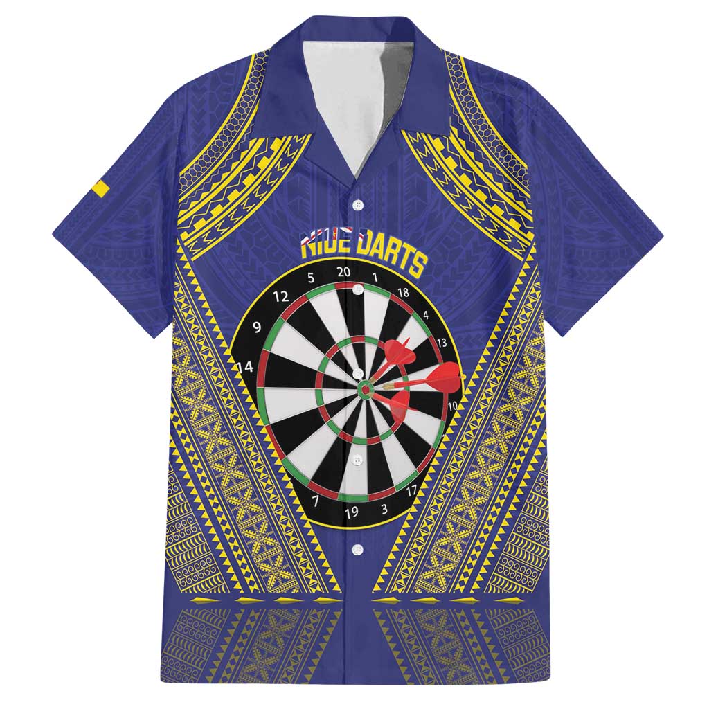 Personalised Niue Darts Family Matching Puletasi and Hawaiian Shirt Dart Board Hiapo Pattern - Polynesian Pride