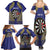 Personalised Niue Darts Family Matching Summer Maxi Dress and Hawaiian Shirt Dart Board Hiapo Pattern - Polynesian Pride