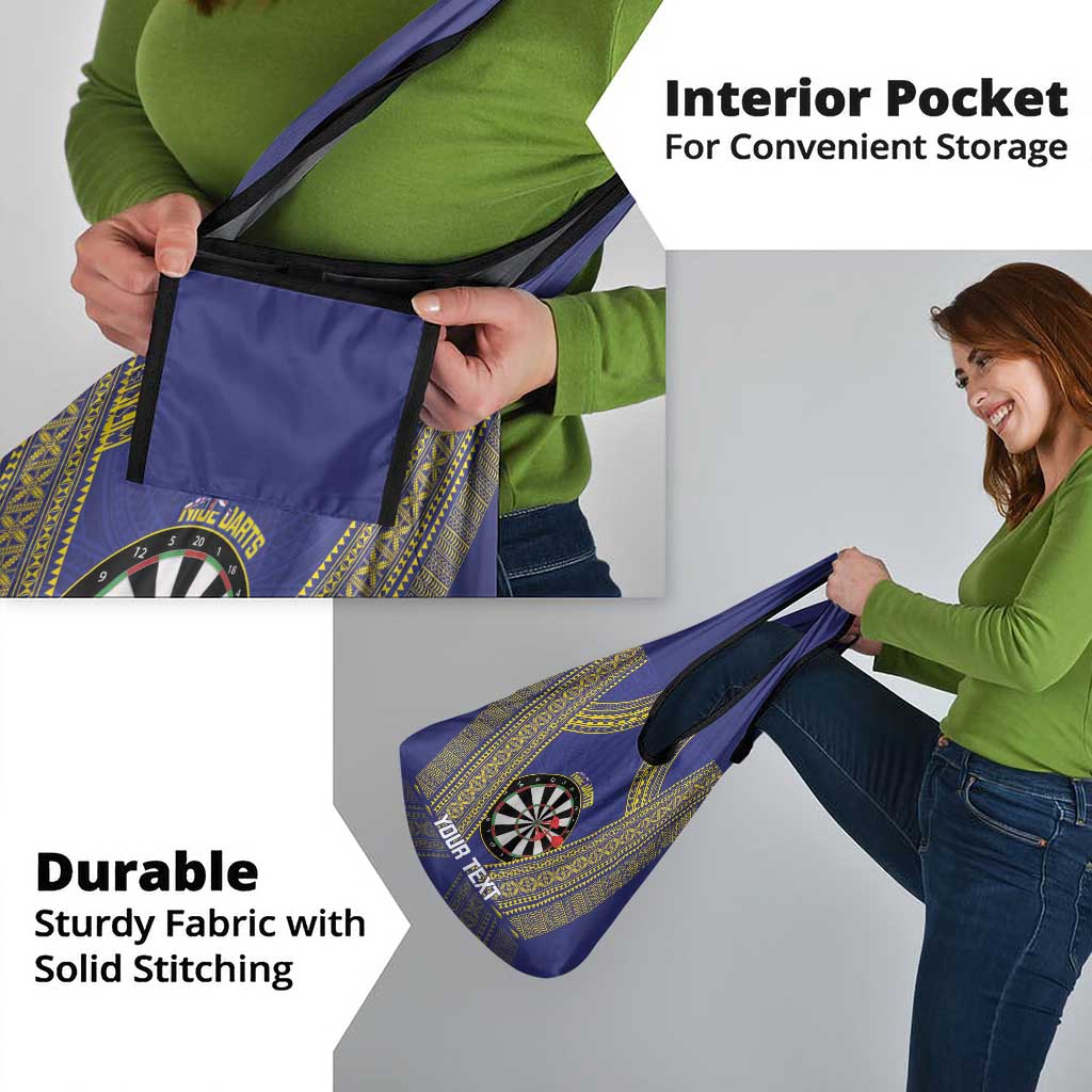 Personalised Niue Darts Grocery Bag Dart Board Hiapo Pattern - Polynesian Pride