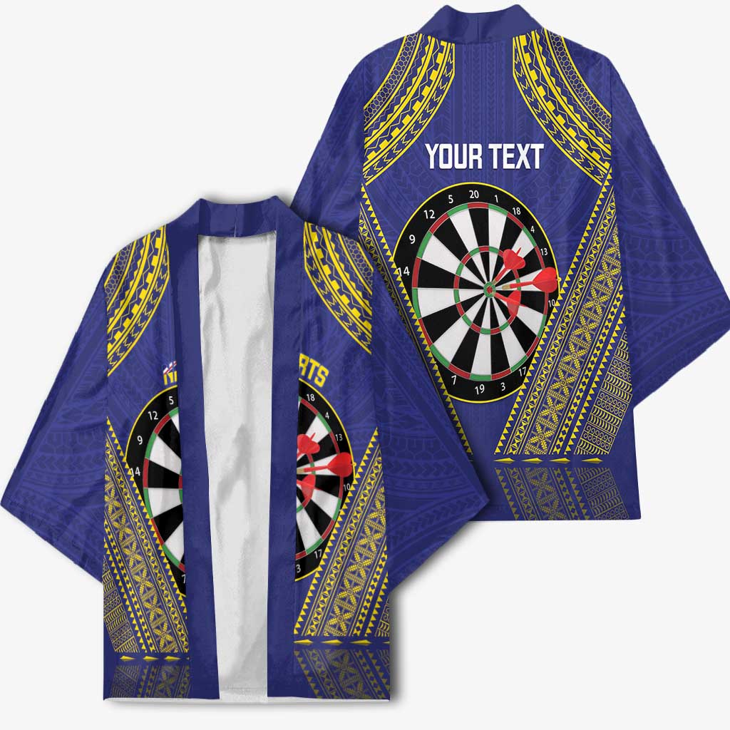 Personalised Niue Darts Kimono Dart Board Hiapo Pattern - Polynesian Pride