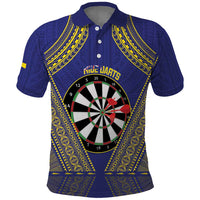Personalised Niue Darts Polo Shirt Dart Board Hiapo Pattern - Polynesian Pride