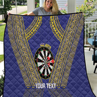 Personalised Niue Darts Quilt Dart Board Hiapo Pattern - Polynesian Pride
