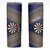Personalised Niue Darts Skinny Tumbler Dart Board Hiapo Pattern - Polynesian Pride