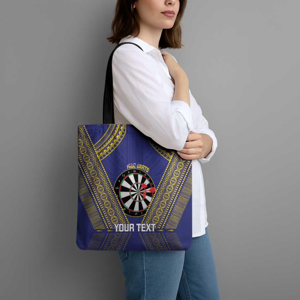Personalised Niue Darts Tote Bag Dart Board Hiapo Pattern - Polynesian Pride