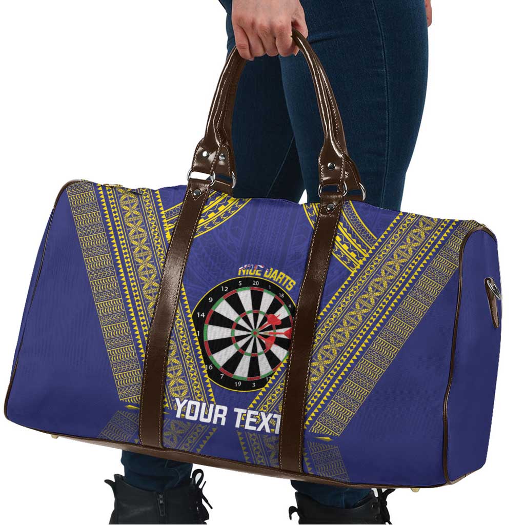 Personalised Niue Darts Travel Bag Dart Board Hiapo Pattern - Polynesian Pride