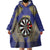 Personalised Niue Darts Wearable Blanket Hoodie Dart Board Hiapo Pattern - Polynesian Pride