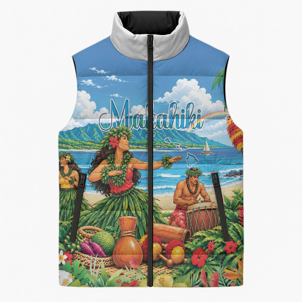 Hawaii Makahiki Sleeveless Puffer Jacket Hawaiian New Year Tropical Vibes