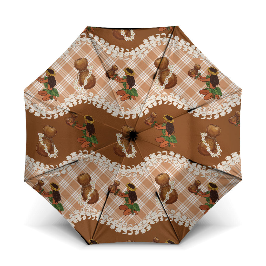 Ipu Heke Hawaii Makahiki Umbrella Hawaiian Puakenikeni Lei Hula Girl Palaka Motifs