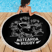 New Zealand Silver Fern Rugby Beach Blanket Haka Aotearoa Kiwi Dance LT14 - Wonder Print Shop