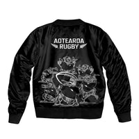 New Zealand Silver Fern Rugby Bomber Jacket Haka Aotearoa Kiwi Dance LT14 - Polynesian Pride