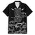 New Zealand Silver Fern Rugby Family Matching Long Sleeve Bodycon Dress and Hawaiian Shirt Haka Aotearoa Kiwi Dance LT14 Dad's Shirt - Short Sleeve Black - Polynesian Pride