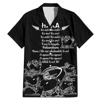 New Zealand Silver Fern Rugby Family Matching Mermaid Dress and Hawaiian Shirt Haka Aotearoa Kiwi Dance LT14 Dad's Shirt - Short Sleeve Black - Polynesian Pride