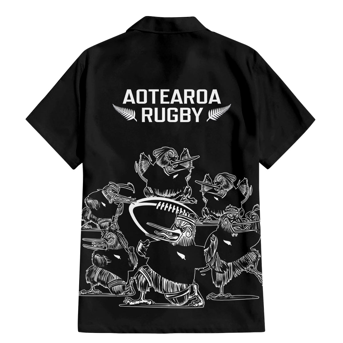 New Zealand Silver Fern Rugby Family Matching Mermaid Dress and Hawaiian Shirt Haka Aotearoa Kiwi Dance LT14 - Polynesian Pride