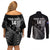 Custom New Zealand Silver Fern Rugby Couples Matching Off Shoulder Short Dress and Long Sleeve Button Shirt All Black Go Champions 2023 With Trophy Proud LT14 - Polynesian Pride