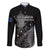 Custom New Zealand Silver Fern Rugby Family Matching Long Sleeve Bodycon Dress and Hawaiian Shirt All Black Go Champions 2023 With Trophy Proud LT14 Dad's Shirt - Long Sleeve Black - Polynesian Pride