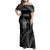 Custom New Zealand Silver Fern Rugby Family Matching Off Shoulder Maxi Dress and Hawaiian Shirt All Black Go Champions 2023 With Trophy Proud LT14 Mom's Dress Black - Polynesian Pride