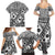 Black Bula Fiji Family Matching Summer Maxi Dress and Hawaiian Shirt Unique Masi Tapa Pattern