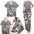 Black Bula Fiji Family Matching Tank Maxi Dress and Hawaiian Shirt Unique Masi Tapa Pattern