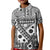 Black Bula Fiji Kid Polo Shirt Unique Masi Tapa Pattern