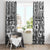 Black Bula Fiji Window Curtain Unique Masi Tapa Pattern