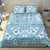 Blue Bula Fiji Bedding Set Unique Masi Tapa Pattern