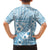 Blue Bula Fiji Family Matching Long Sleeve Bodycon Dress and Hawaiian Shirt Unique Masi Tapa Pattern