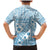 Blue Bula Fiji Family Matching Mermaid Dress and Hawaiian Shirt Unique Masi Tapa Pattern