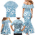 Blue Bula Fiji Family Matching Mermaid Dress and Hawaiian Shirt Unique Masi Tapa Pattern