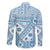 Blue Bula Fiji Family Matching Mermaid Dress and Hawaiian Shirt Unique Masi Tapa Pattern