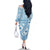 Blue Bula Fiji Family Matching Off The Shoulder Long Sleeve Dress and Hawaiian Shirt Unique Masi Tapa Pattern