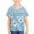 Blue Bula Fiji Family Matching Puletasi and Hawaiian Shirt Unique Masi Tapa Pattern