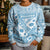 Blue Bula Fiji Kid Ugly Christmas Sweater Unique Masi Tapa Pattern