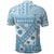 Blue Bula Fiji Polo Shirt Unique Masi Tapa Pattern