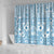 Blue Bula Fiji Shower Curtain Unique Masi Tapa Pattern