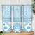 Blue Bula Fiji Skinny Tumbler Unique Masi Tapa Pattern