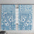 Blue Bula Fiji Window Curtain Unique Masi Tapa Pattern