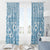 Blue Bula Fiji Window Curtain Unique Masi Tapa Pattern