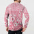 Pink Bula Fiji Button Sweatshirt Unique Masi Tapa Pattern