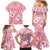 Pink Bula Fiji Family Matching Mermaid Dress and Hawaiian Shirt Unique Masi Tapa Pattern