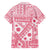 Pink Bula Fiji Family Matching Off The Shoulder Long Sleeve Dress and Hawaiian Shirt Unique Masi Tapa Pattern