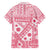 Pink Bula Fiji Family Matching Off Shoulder Short Dress and Hawaiian Shirt Unique Masi Tapa Pattern