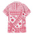 Pink Bula Fiji Family Matching Short Sleeve Bodycon Dress and Hawaiian Shirt Unique Masi Tapa Pattern